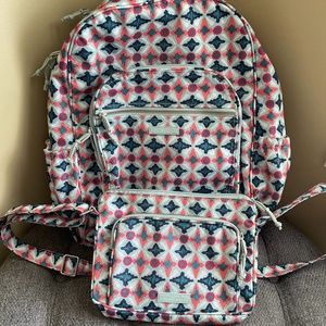 Vera Bradley Campus Backpack and Little Hipster